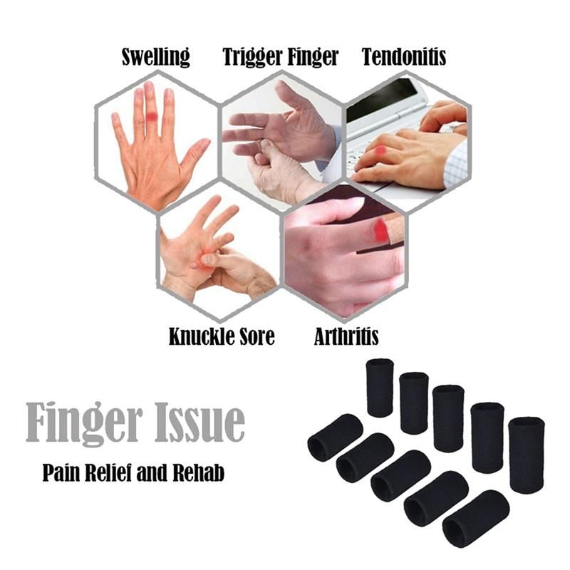 10Pcs Finger Brace Splint Sleeve Thumb Support Protector