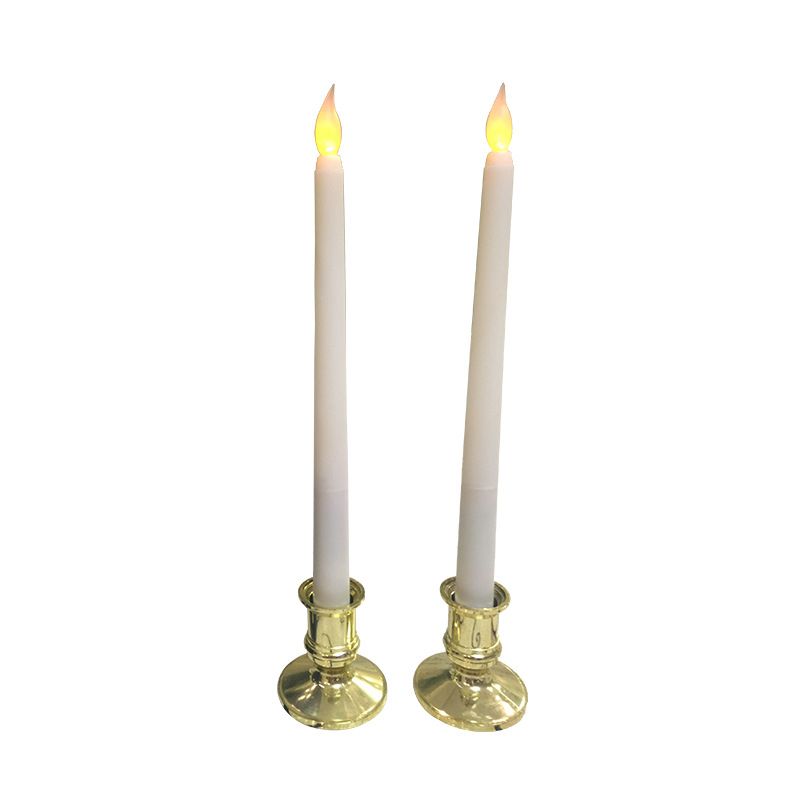 Pair Of Long Pole Flameless LED Candle With Holder