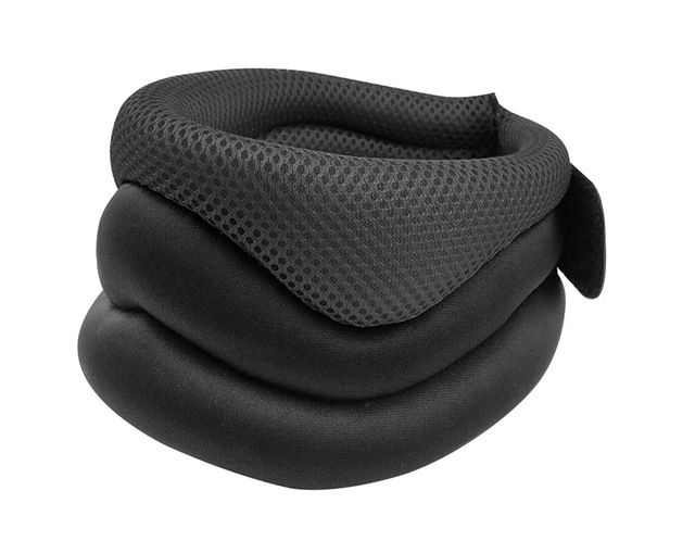 Cervical Neck Traction Pillow Neck Support Posture Corrector Cervical Collar For Pain Relief Neck Stretcher Braces UShape Pillow(#Type A Black)