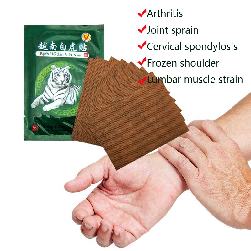 32pcs Care Relieving /4Bag Lumbar Pain Patch Pain Vietnam Tiger Relief Meridians Back/Neck Muscular Plaster White Health