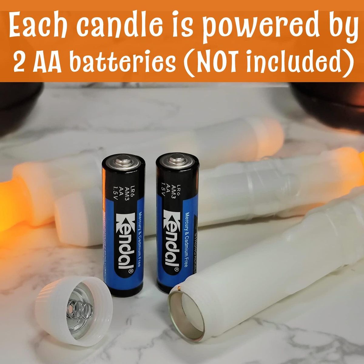 12pcs Floating LED Candles with Remote Control Witch Halloween Decor for Party Supplies Birthday Wedding Indoor Home Classroom Bedroom
