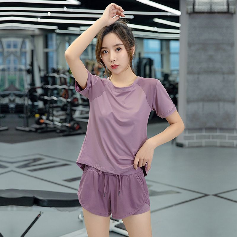 Women 2 Pieces Sports T Shirt And Shorts Set,Casual Summer Tracksuits