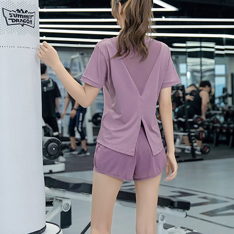 Women 2 Pieces Sports T Shirt And Shorts Set,Casual Summer Tracksuits
