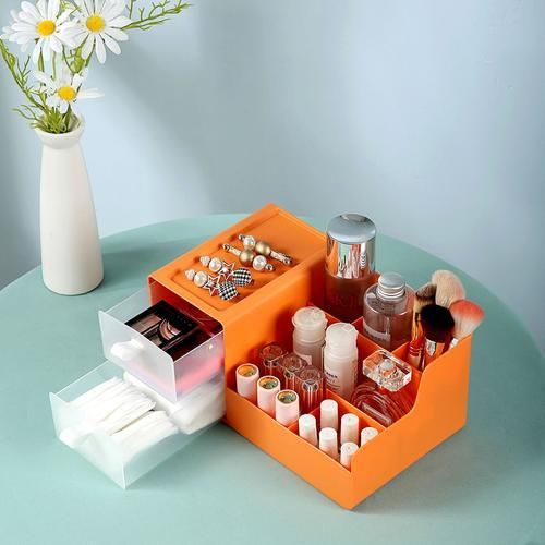 Cosmetic Storage Box Drawer Dressing Table Pull Out Skin Care Product Organizer Desktop Storage Boxes