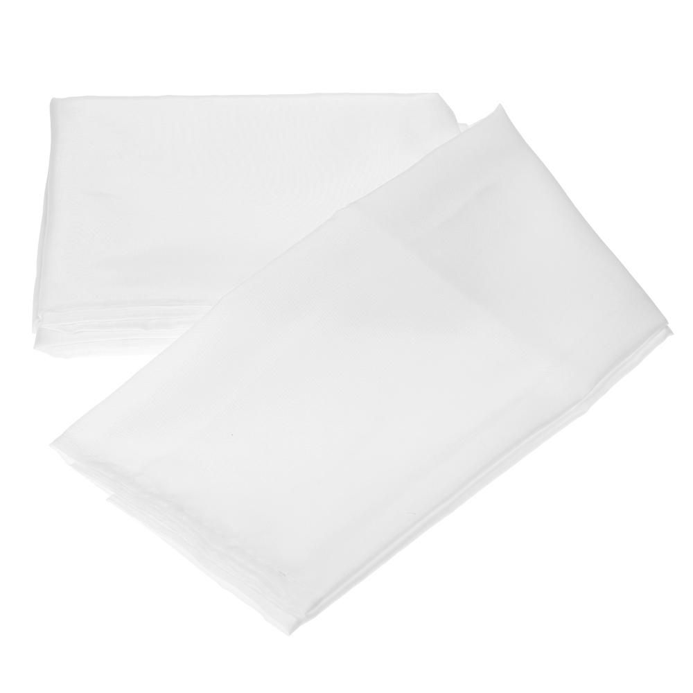 Htovila 72 * 72'' White Polyester Waterproof Mildewproof Shower Curtain Decorative Privacy Protection Bathroom Curtain with 12pcs Hooks