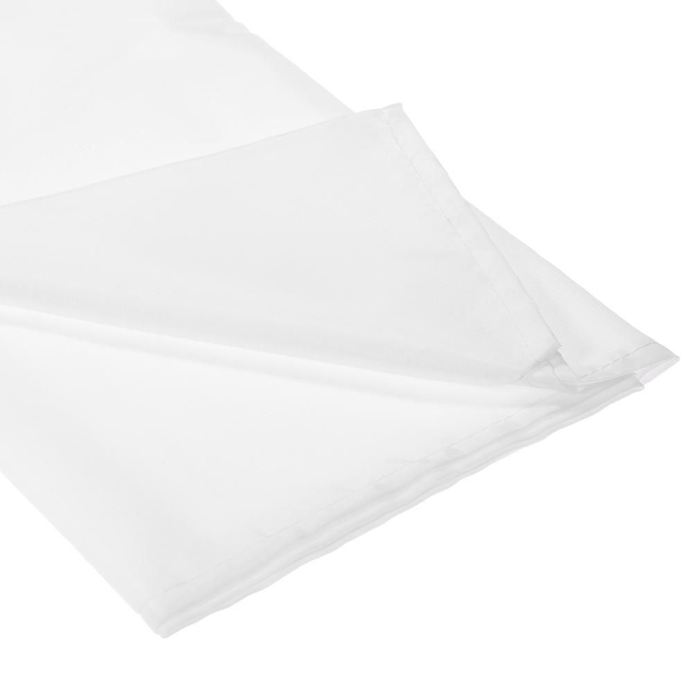 Htovila 72 * 72'' White Polyester Waterproof Mildewproof Shower Curtain Decorative Privacy Protection Bathroom Curtain with 12pcs Hooks