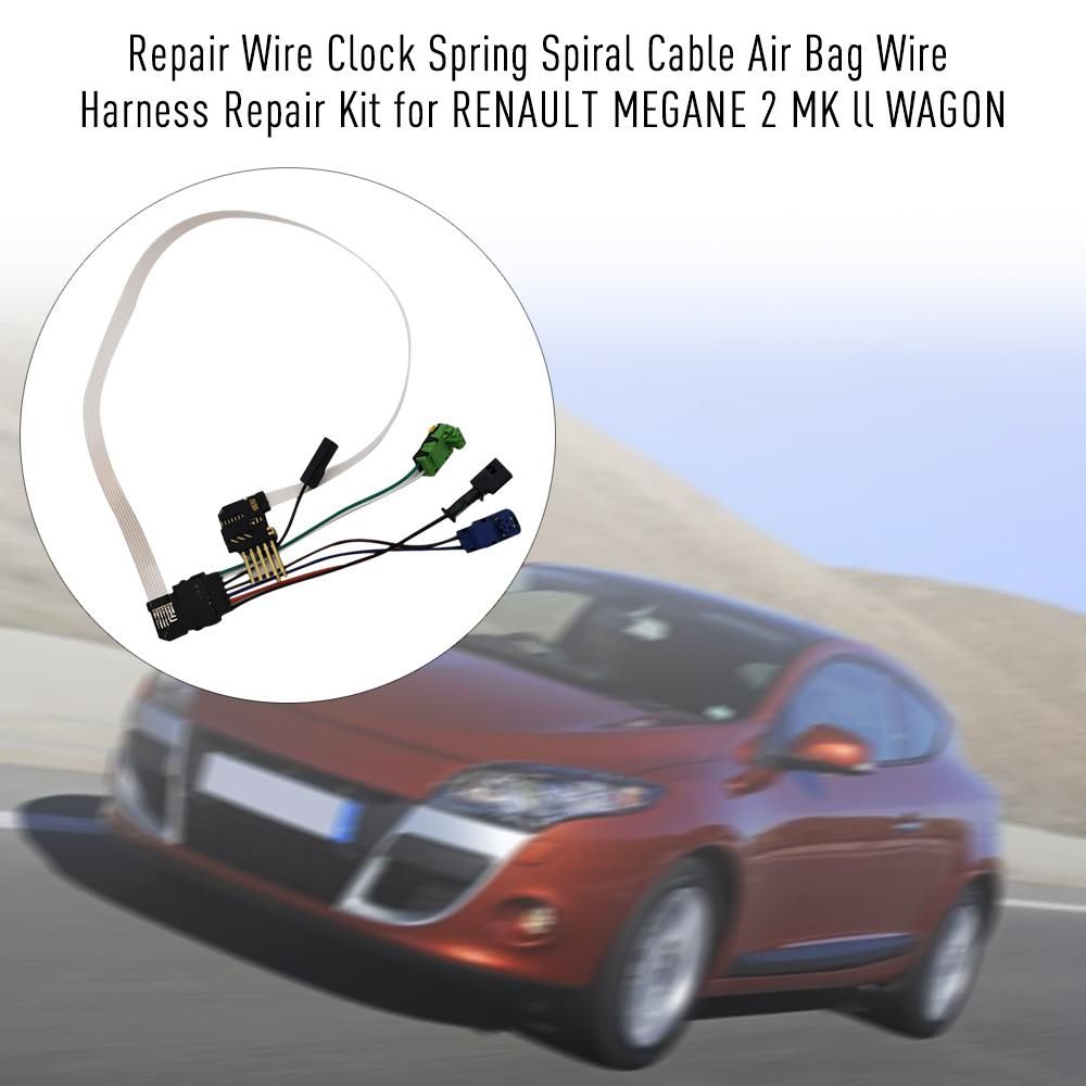 Repair Wire Clock Spring Spiral Cable Air Bag Wire Harness Repair Kit for RENAULT MEGANE 2 MK ll WAGON