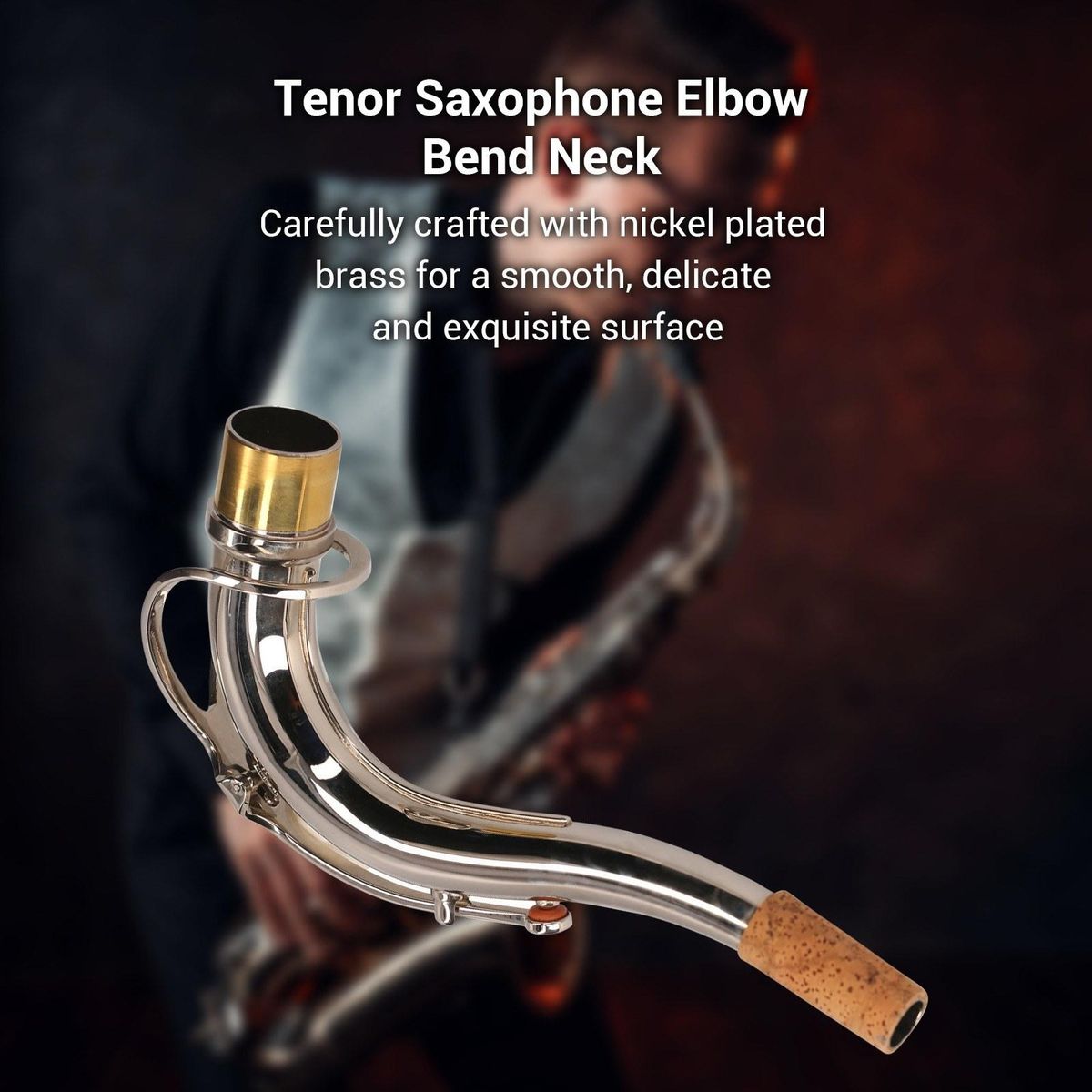 Tenor Saxophone Elbow Bend Neck 28mm Connector Diameter Saxophone Accessory Replacement Part