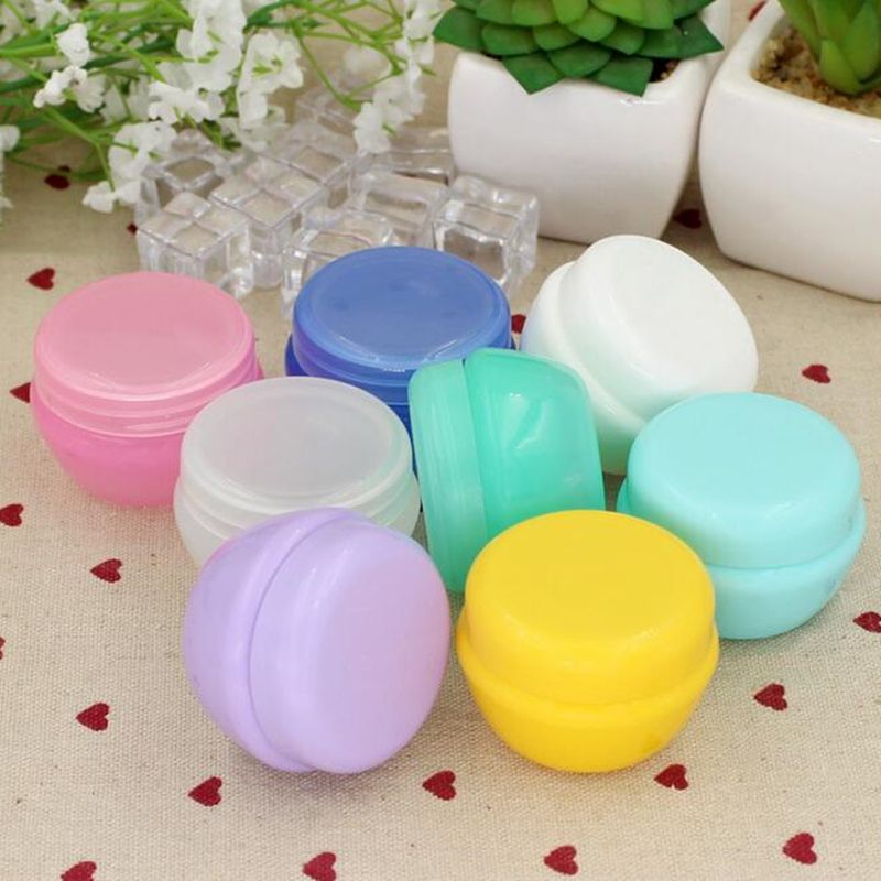 5Pcs/Lot Mini Empty Jar Pots Cosmetic Makeup Inner Lid Face Cream Lip Balm Container My Refillable Bottles Wholesale(#Pink)