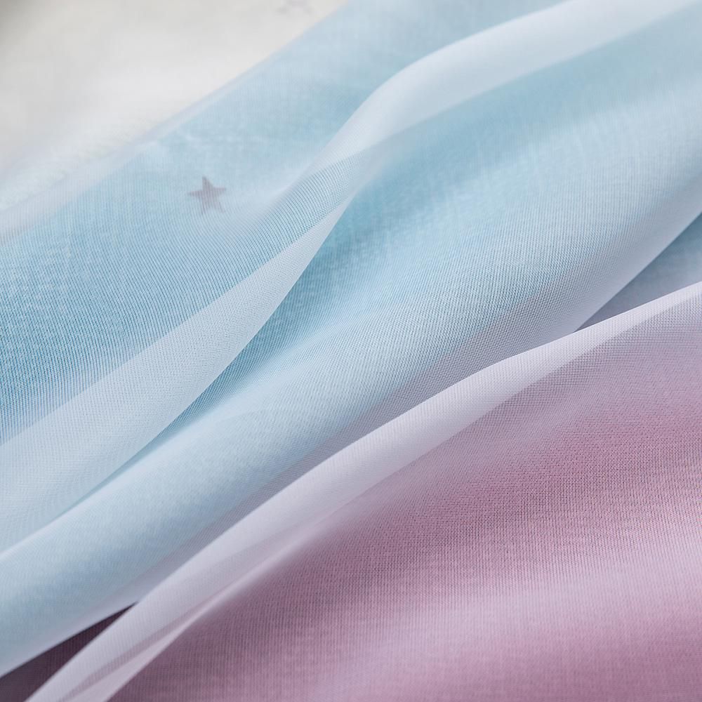 2PCS Star Curtains Blackout High Precision Curtains for Kids Girls Bedroom Living Room Colorful Double Layer Star Window Curtains