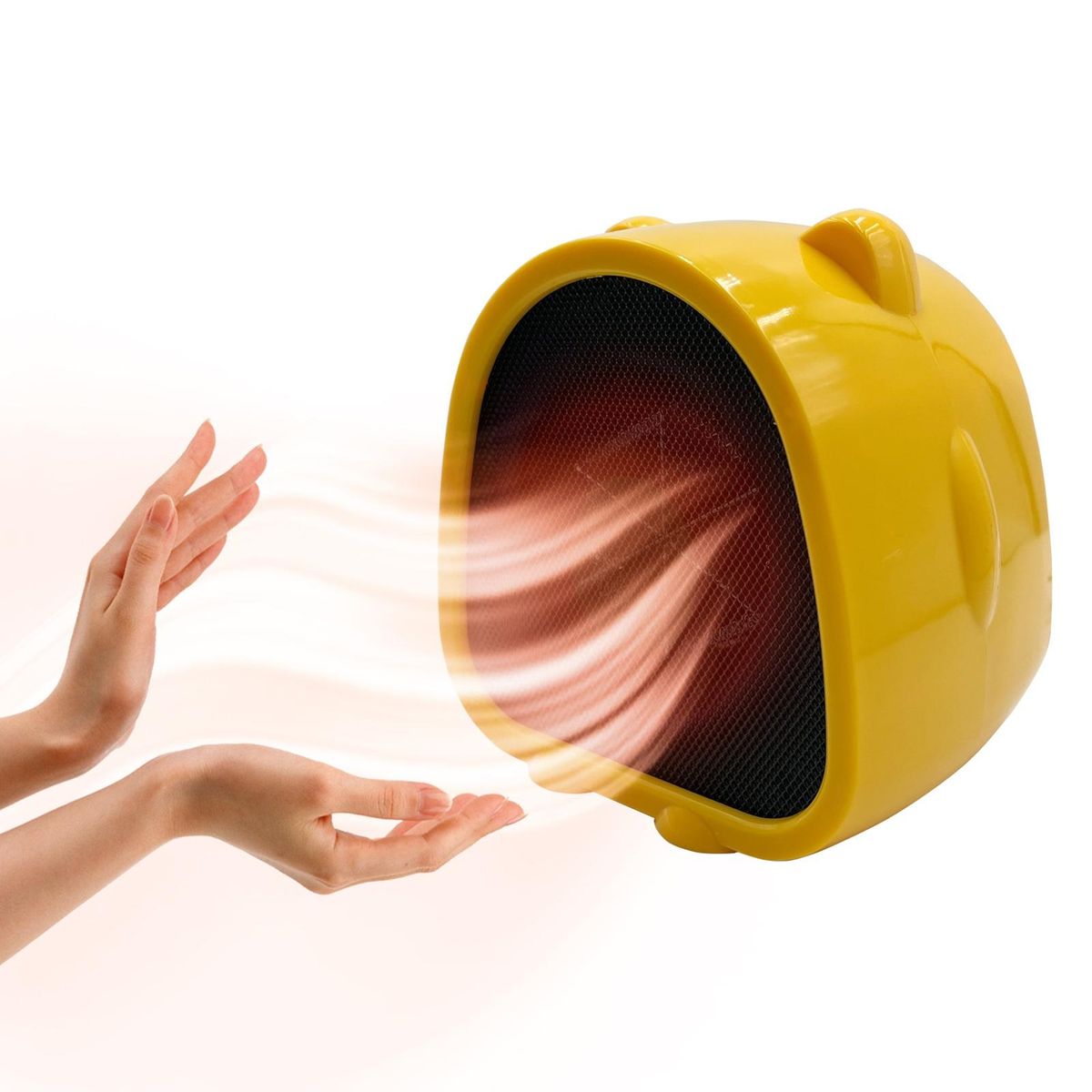 1 Set Mini Heater Air Convection Space Heater Yellow