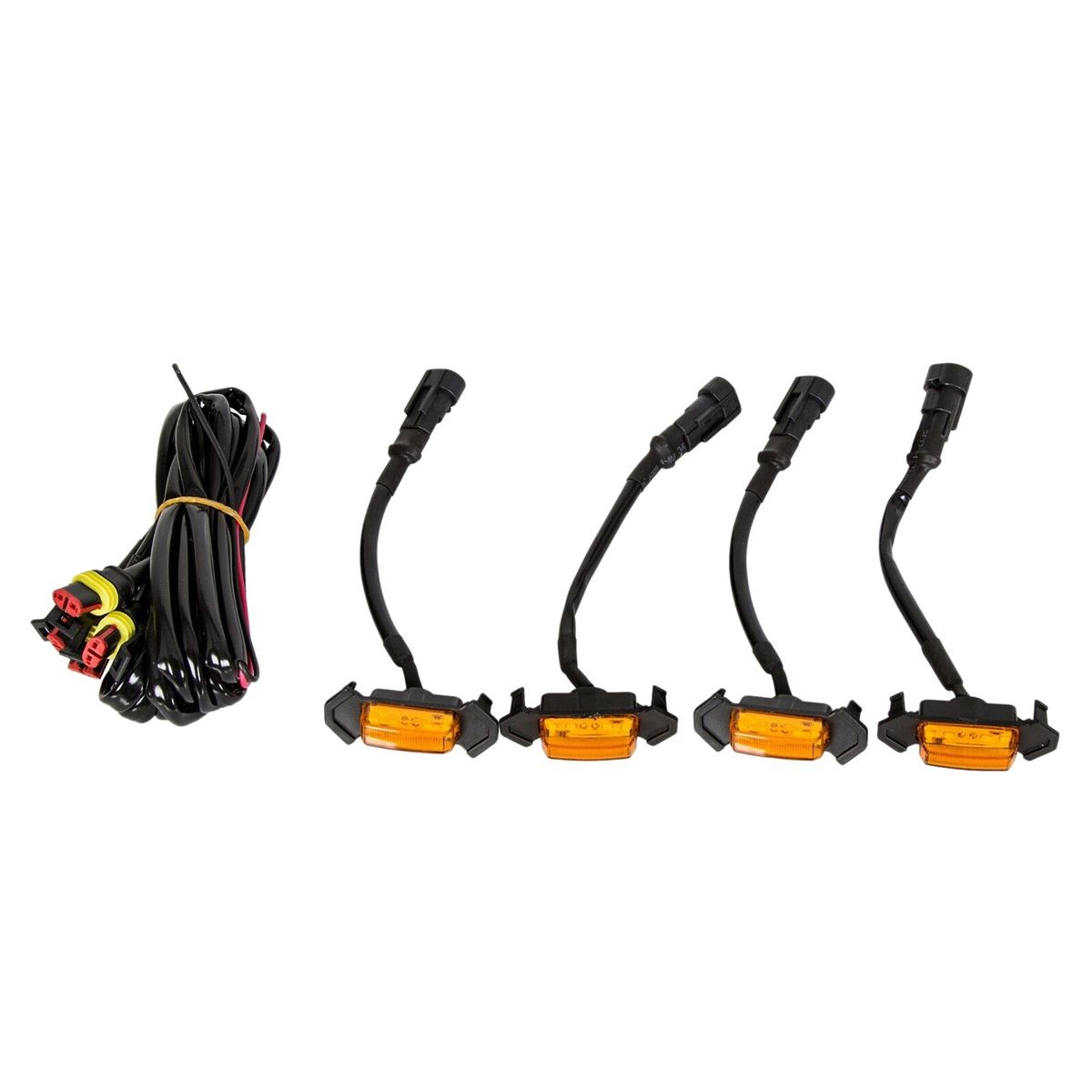 Set Of 4 Grille Amber Led Lights Kit For Toyota Tacoma Trd