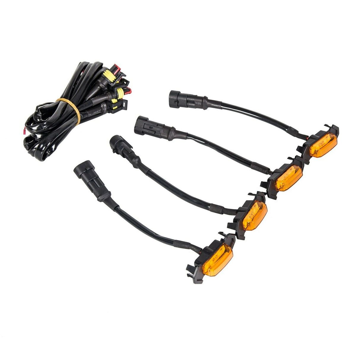 Set Of 4 Grille Amber Led Lights Kit For Toyota Tacoma Trd