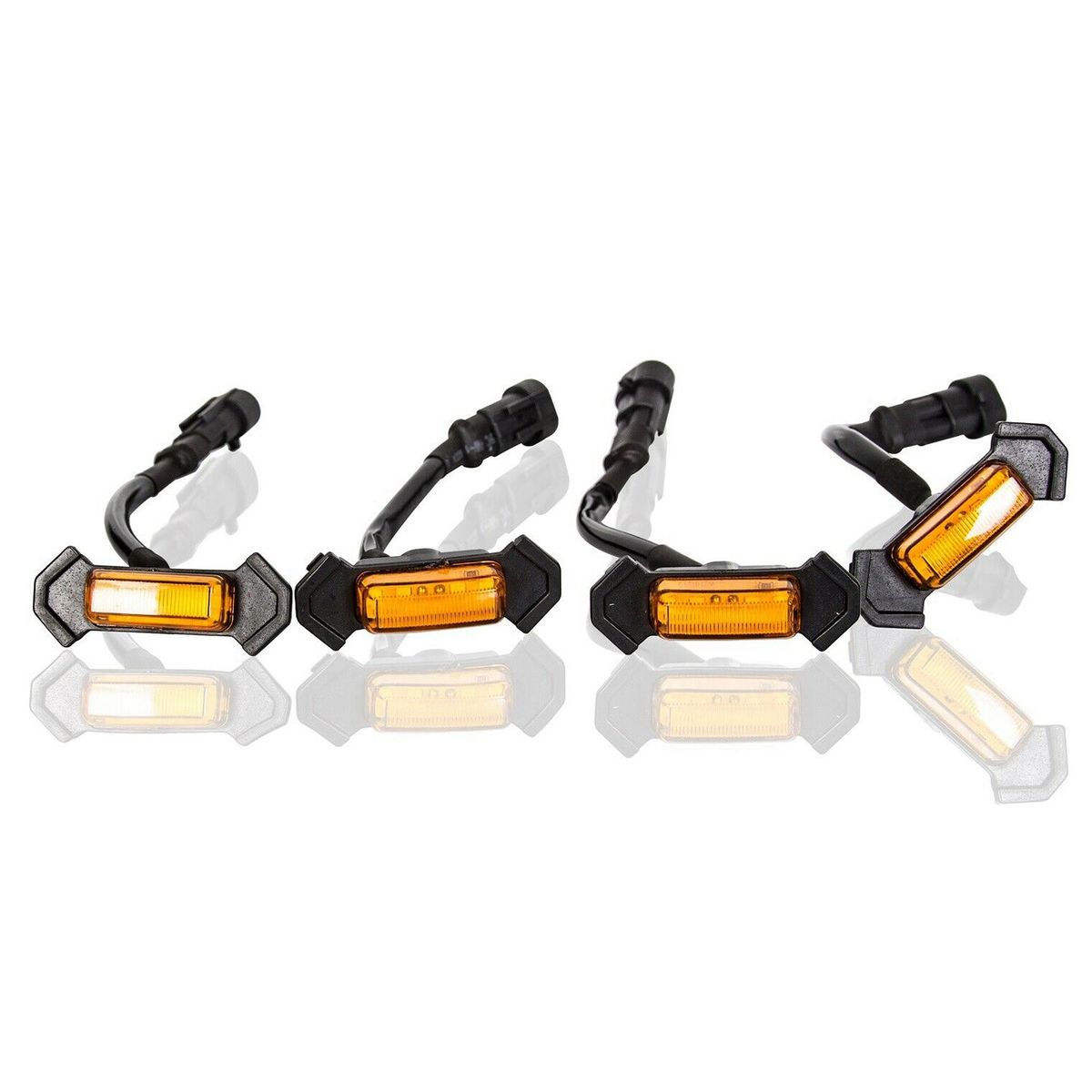 Set Of 4 Grille Amber Led Lights Kit For Toyota Tacoma Trd