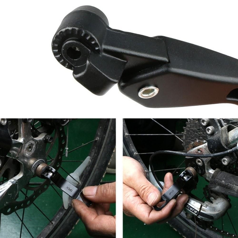 Quick Removal Bicycle Foot Brace Compatible With Mountain Bike 26-in / 27.5-in / 29-in Rear Support Folding Parking Frame Foot Support Stand Bicycle Kickstand Bicycle Accessories