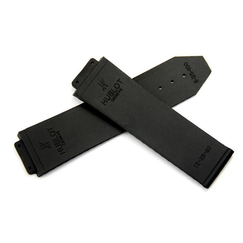 25mm Silicone Band For Hublot Plastic Black Chocol