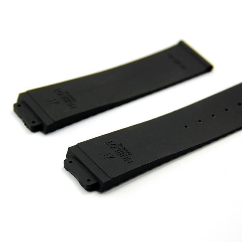 25mm Silicone Band For Hublot Plastic Black Chocol
