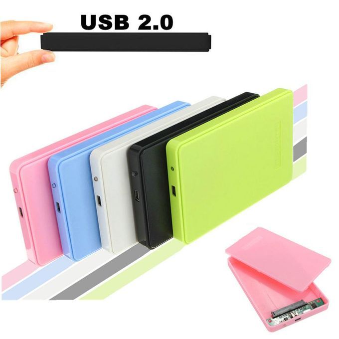 USB 20 External 25  Hard Drive Enclosure HDD Disk Case For Pink