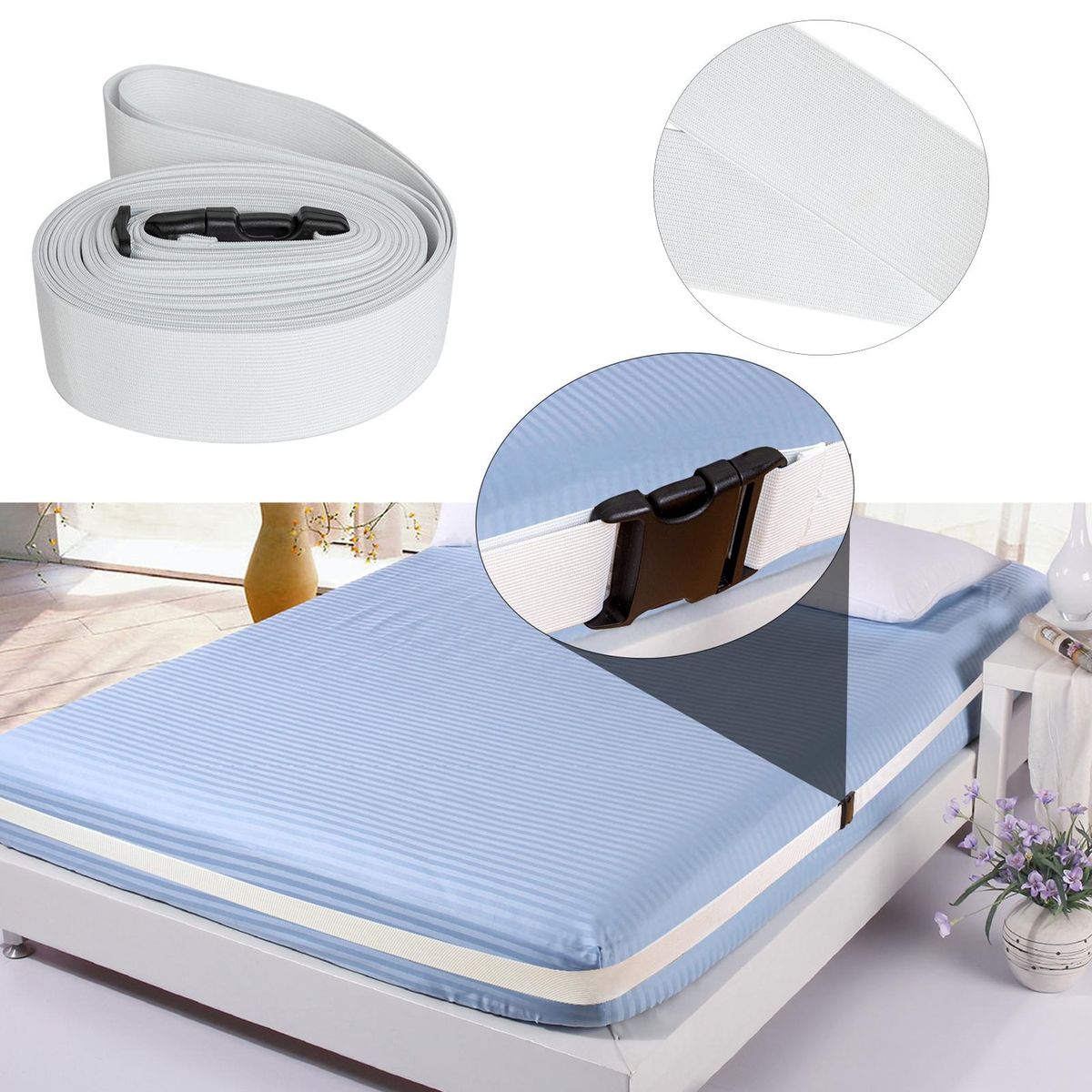 Bed Sheet Tightener Elastic Bed Sheet Fastener Secure Versatile