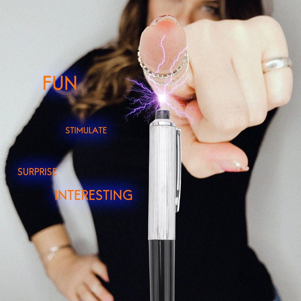 Promotion Fancy Ball Point Pen Shocking Electric Shock Toy