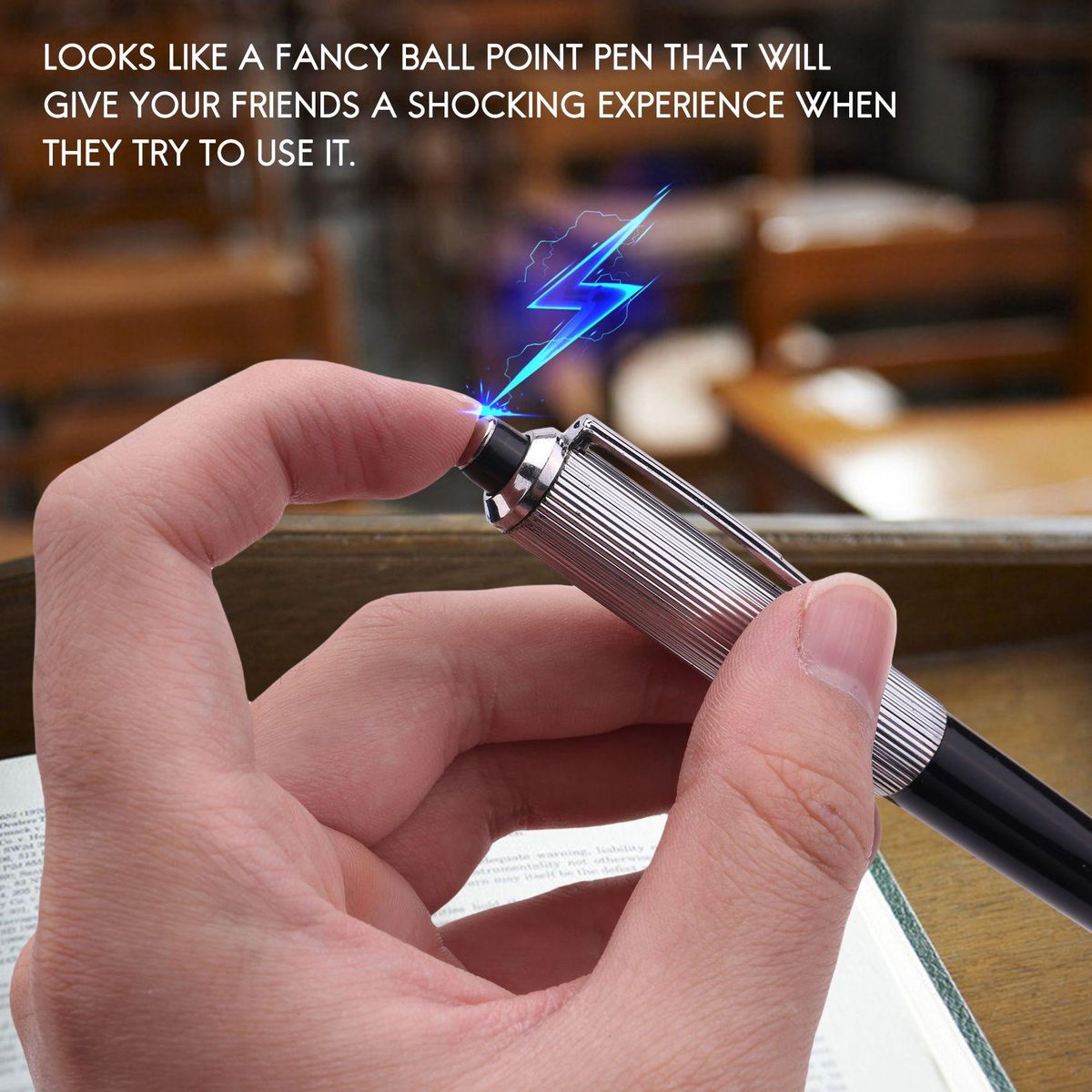 Promotion Fancy Ball Point Pen Shocking Electric Shock Toy