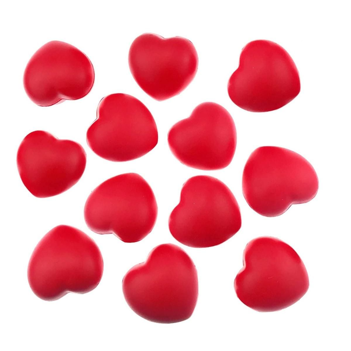 12Pcs Valentine'S Day Red Heart Stress Balls,Stress Balls