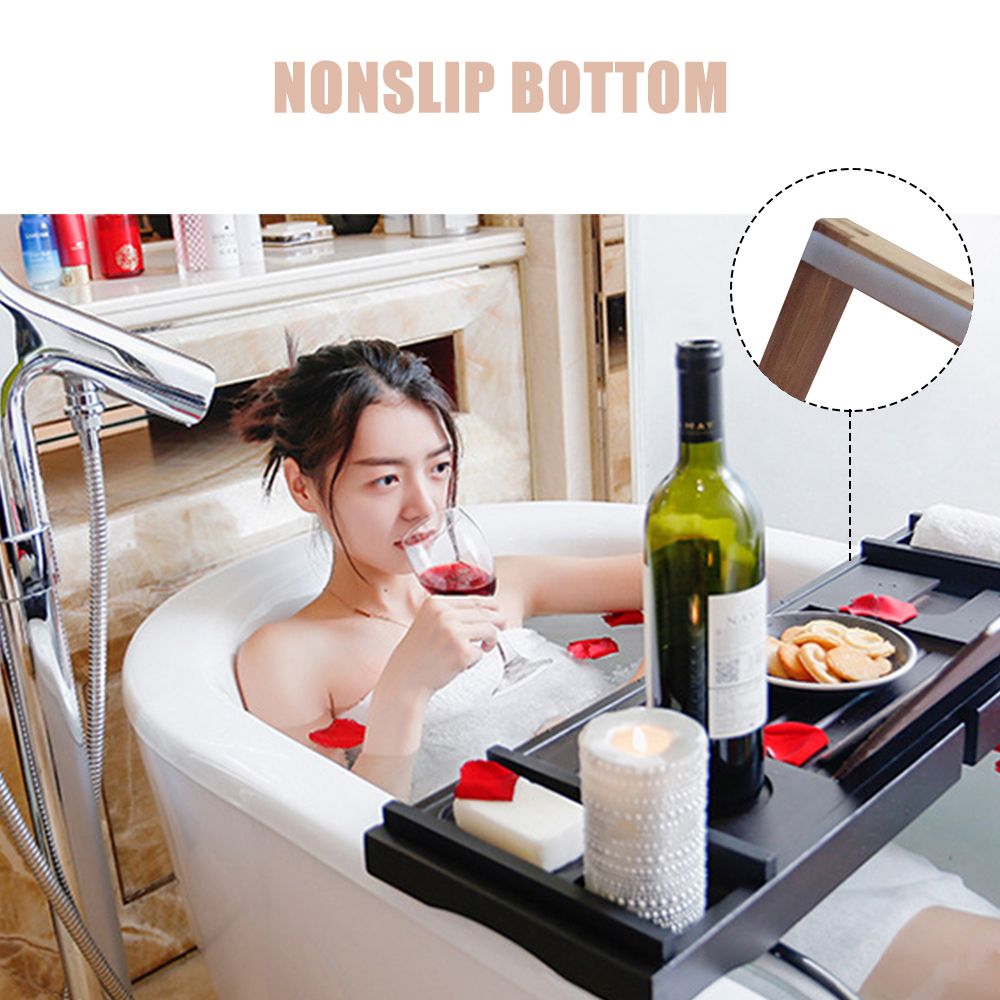Bathtub Caddy Tray Bamboo Spa Bathtub Caddy Organizer Book