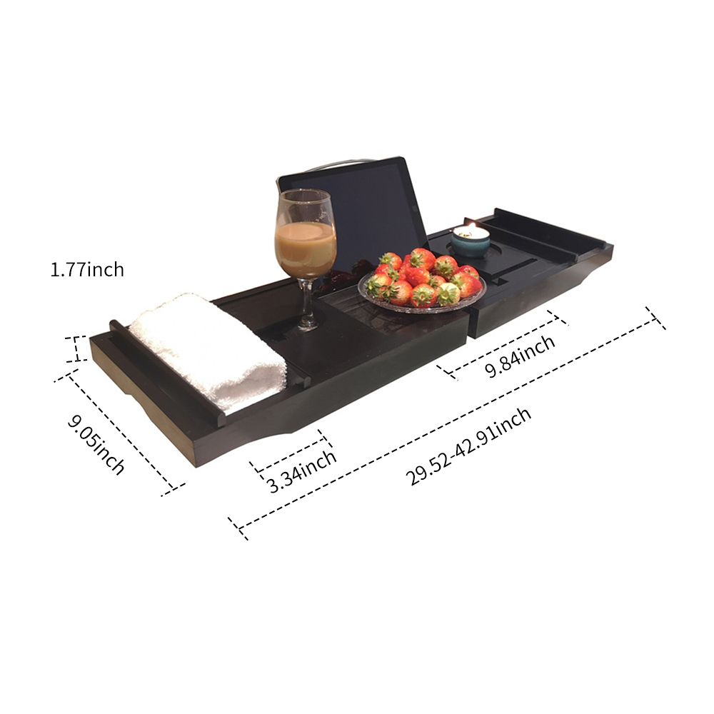 Bathtub Caddy Tray Bamboo Spa Bathtub Caddy Organizer Book