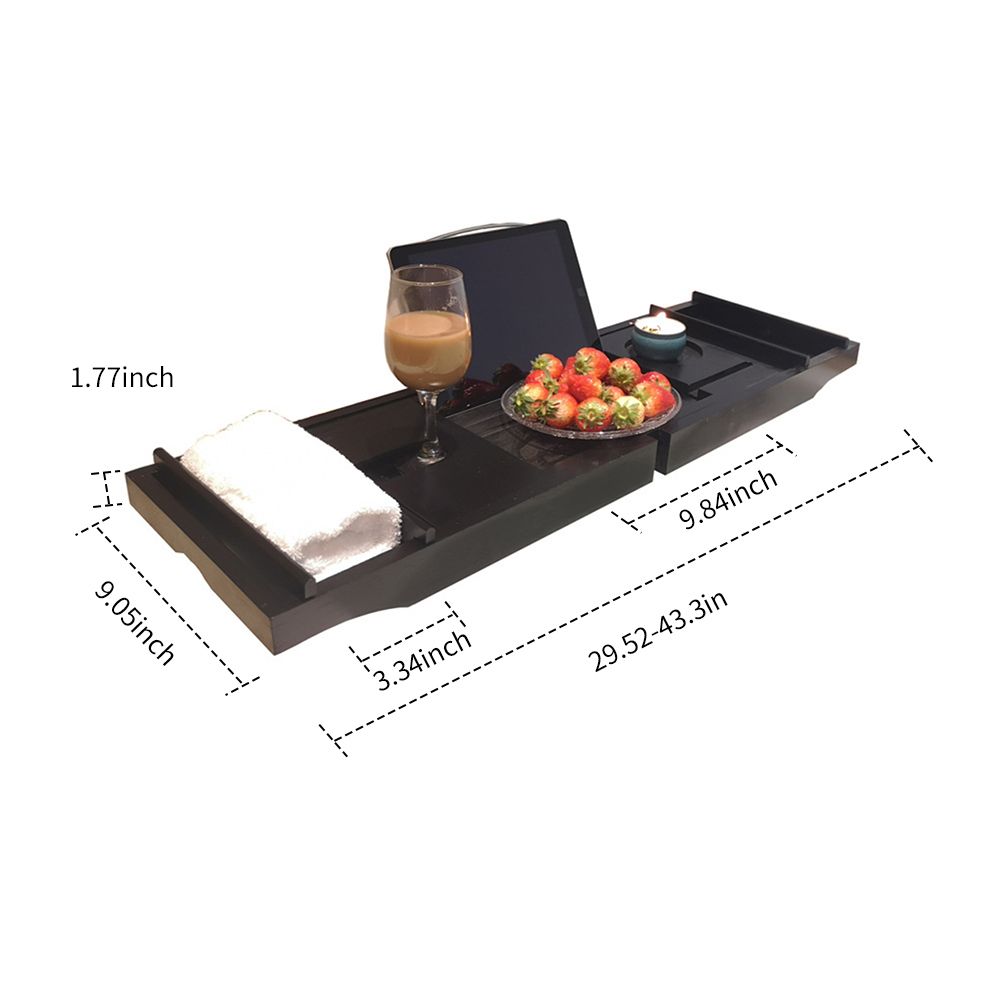 Bathtub Caddy Tray Bamboo Spa Bathtub Caddy Organizer Book