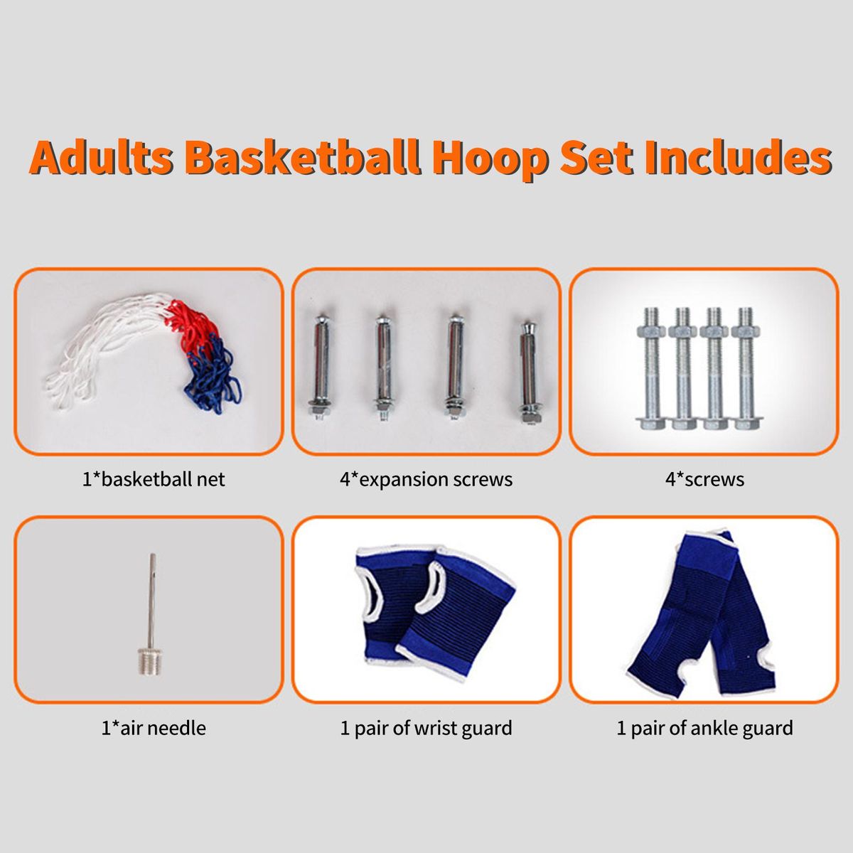 Hanging Basketball Hoop Set Heavy Duty Wall Durable Mounted Basketball Rim Goal for Adults Indoor Outdoor Sport