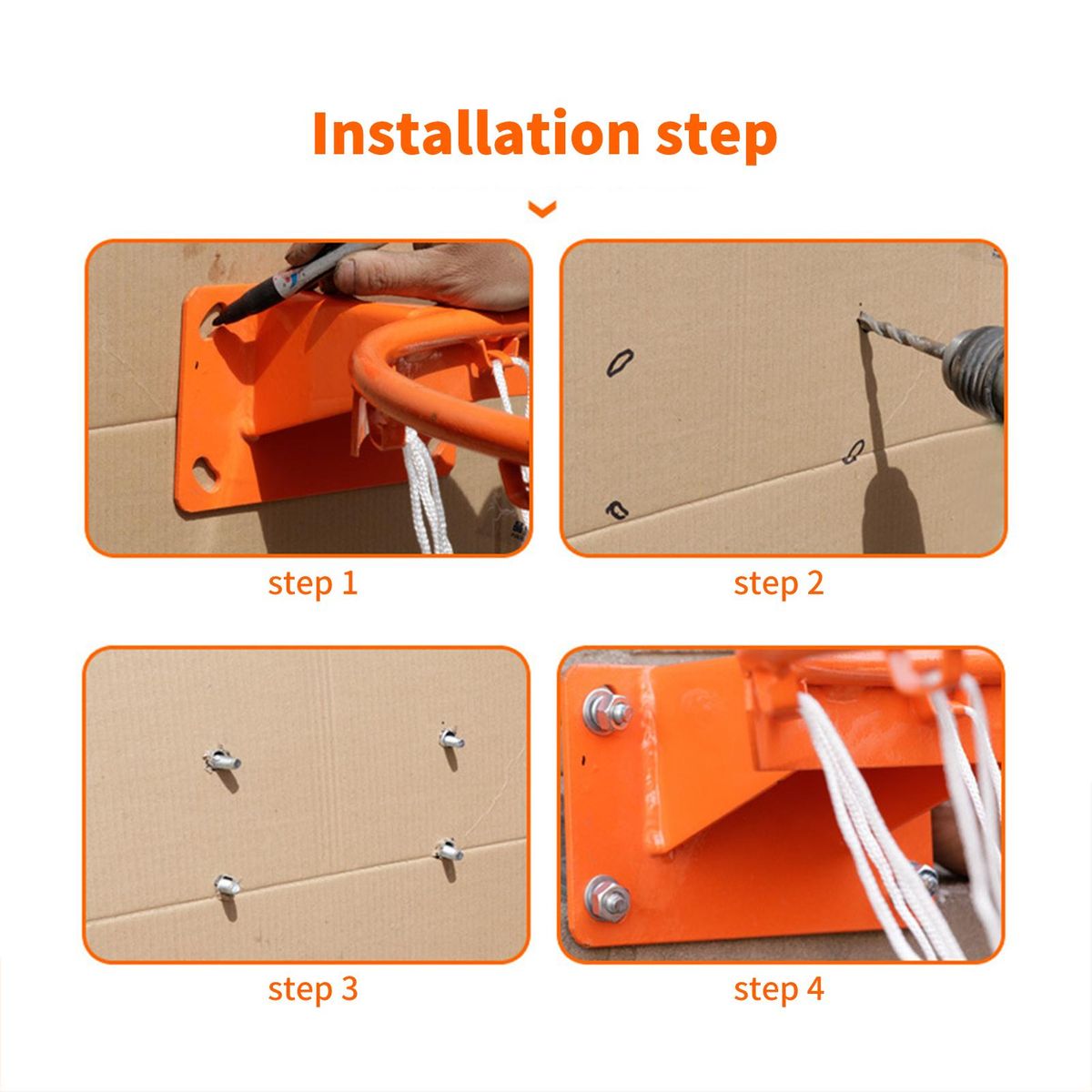 Hanging Basketball Hoop Set Heavy Duty Wall Durable Mounted Basketball Rim Goal for Adults Indoor Outdoor Sport
