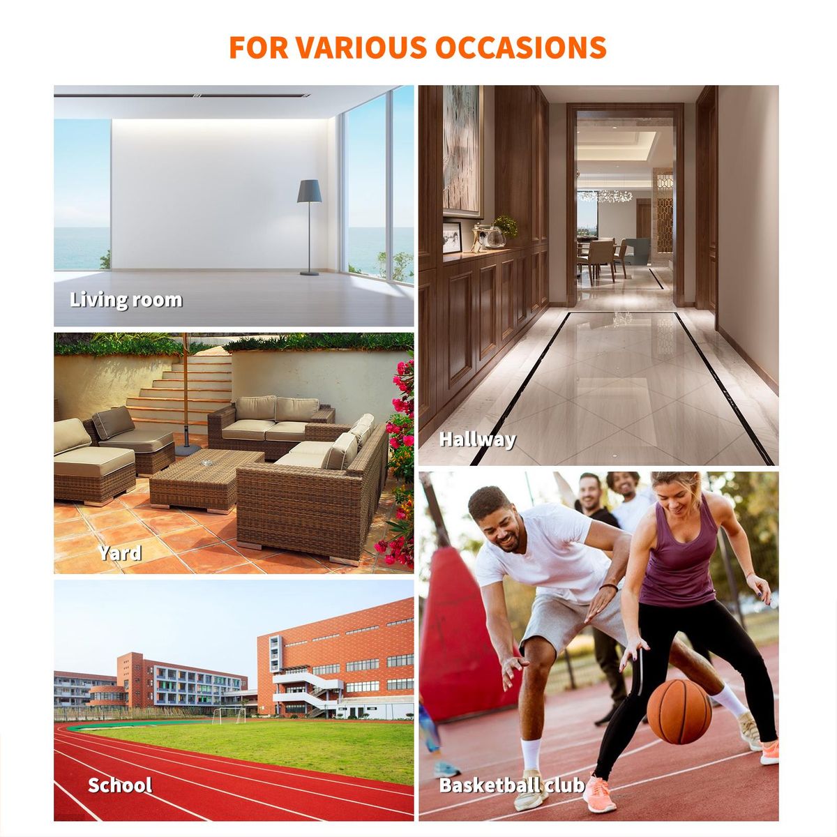 Hanging Basketball Hoop Set Heavy Duty Wall Durable Mounted Basketball Rim Goal for Adults Indoor Outdoor Sport