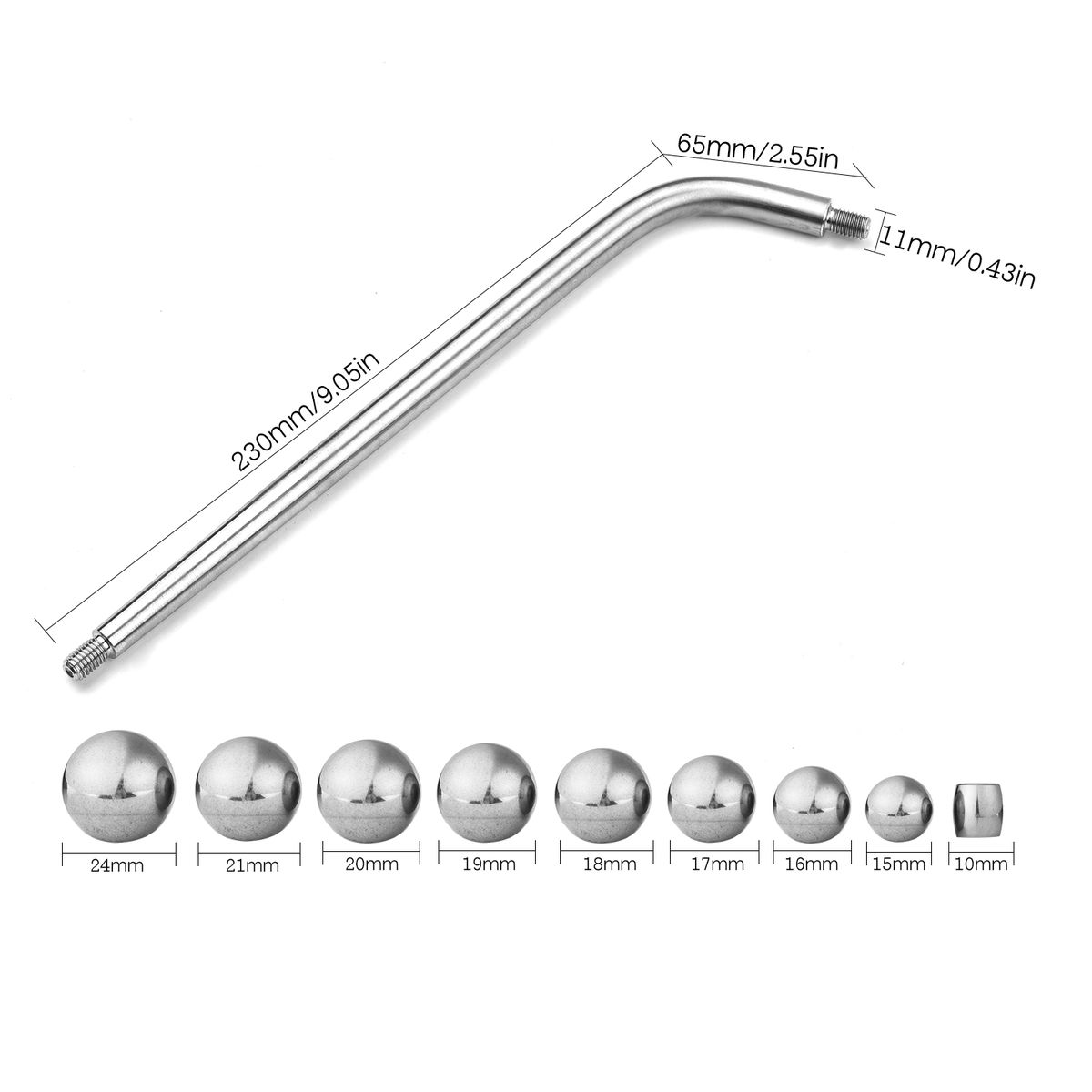 Saxophone Repair Tool Set Long Rod + Metal Ball + Bucket