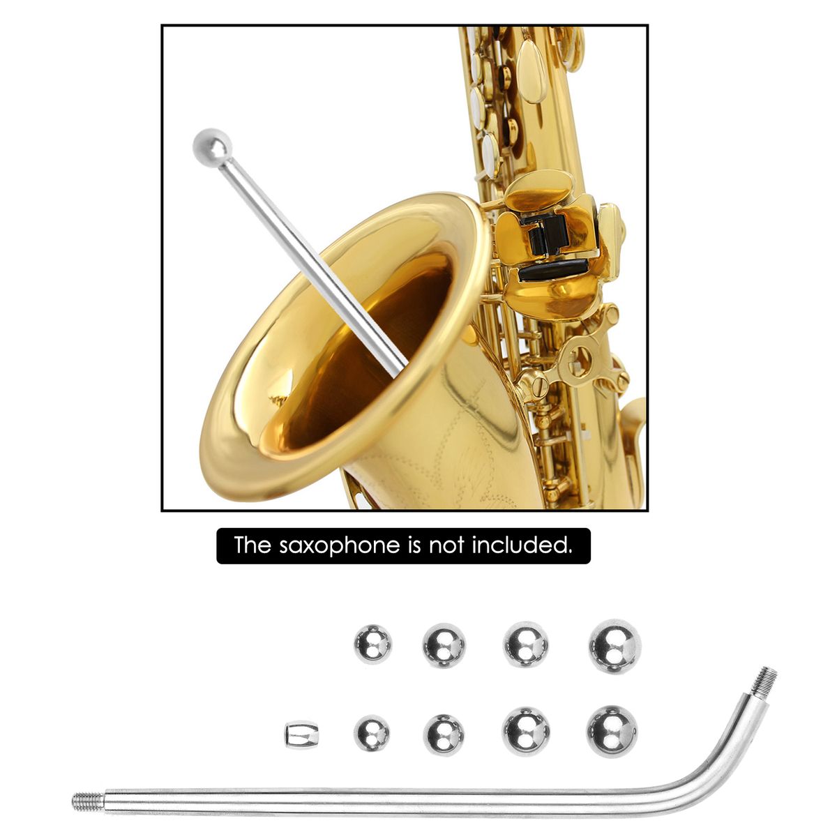 Saxophone Repair Tool Set Long Rod + Metal Ball + Bucket