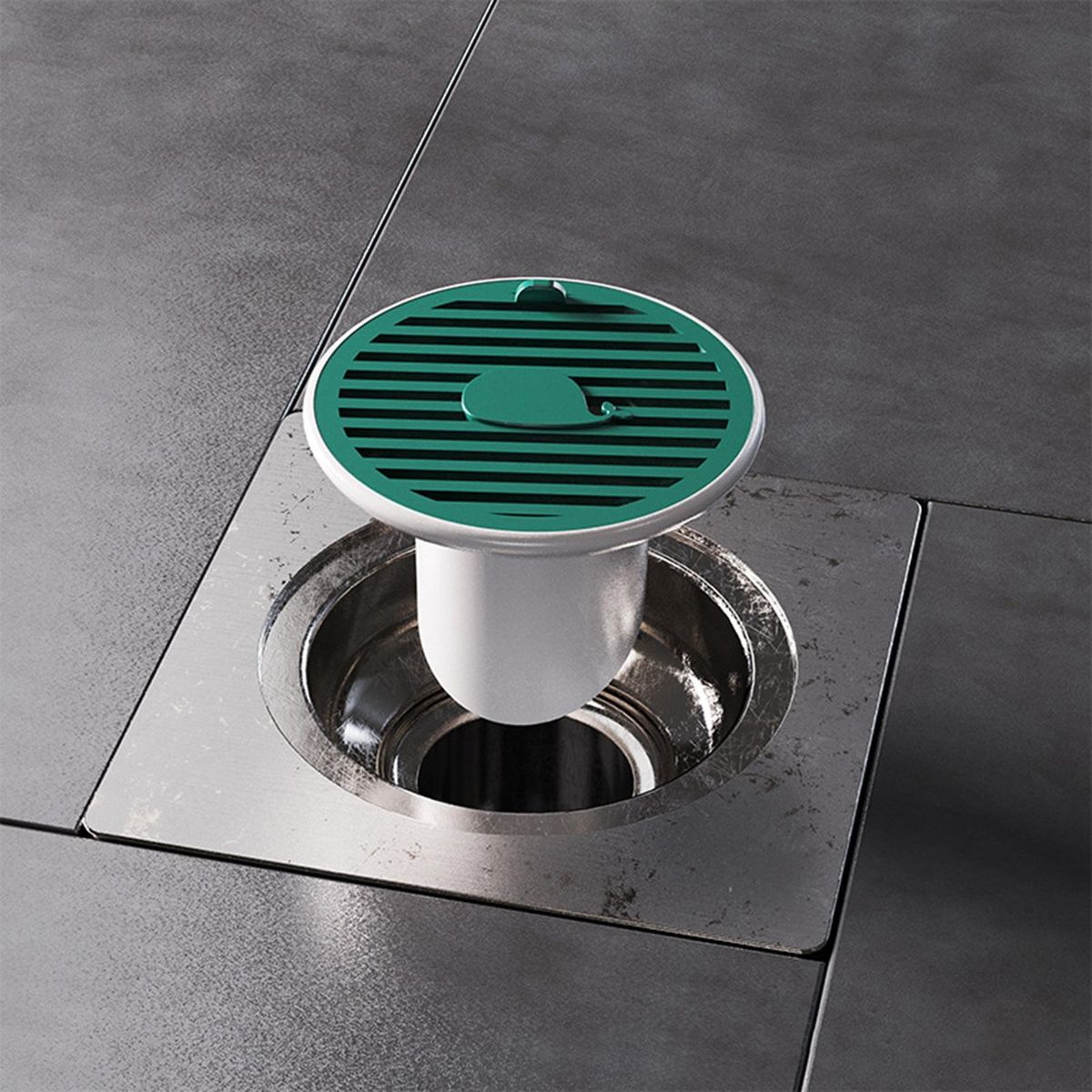 Whale Magnetic Drain Cover Versatile Kitchen Bathroom Odor-proof Green