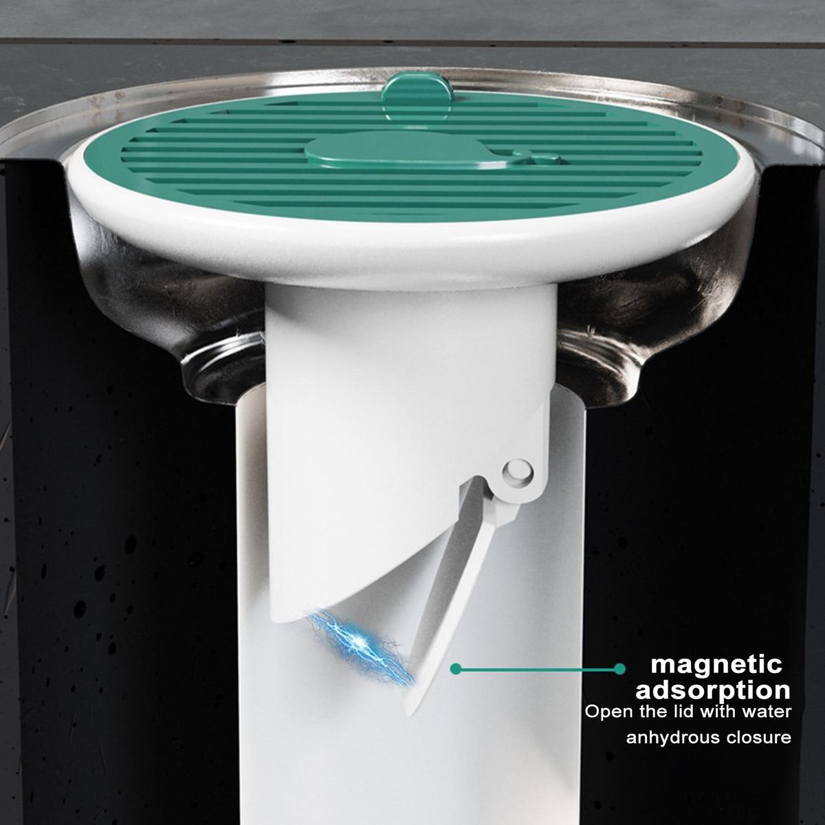 Whale Magnetic Drain Cover Versatile Kitchen Bathroom Odor-proof Green