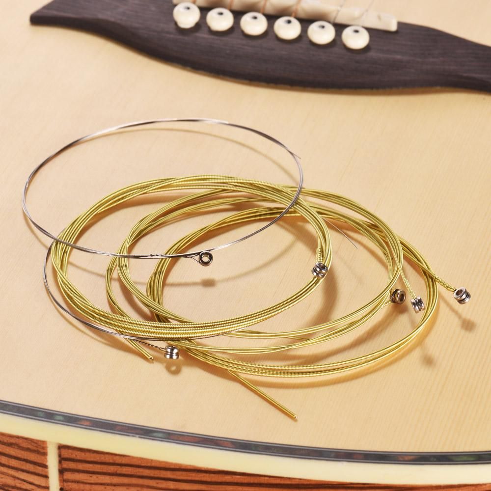 Alice A406 Series Acoustic Folk Guitar Strings Set Stainless Steel Wire Steel Core Coated Copper Alloy Wound, 6pcs/ Set, Super Light(.011-.052)