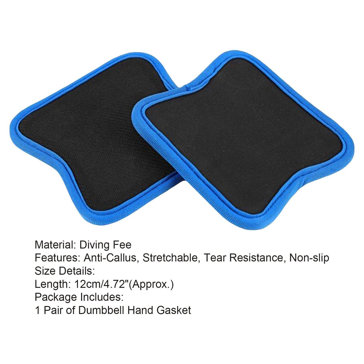 1 Pair Dumbbell Grip Cover Anti-break Dumbbell Handle Mat Blue