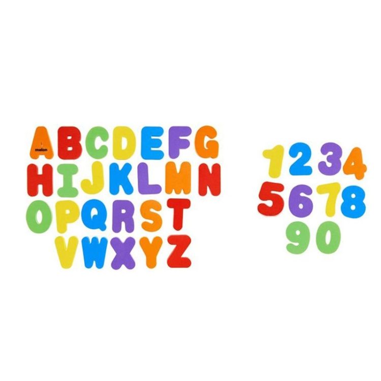 36pcs/Set Alphanumeric Letter Puzzle Baby Bath Toys Soft EVA Kids Baby Water Toys For Bathroom Early Educational Suction Up Toy