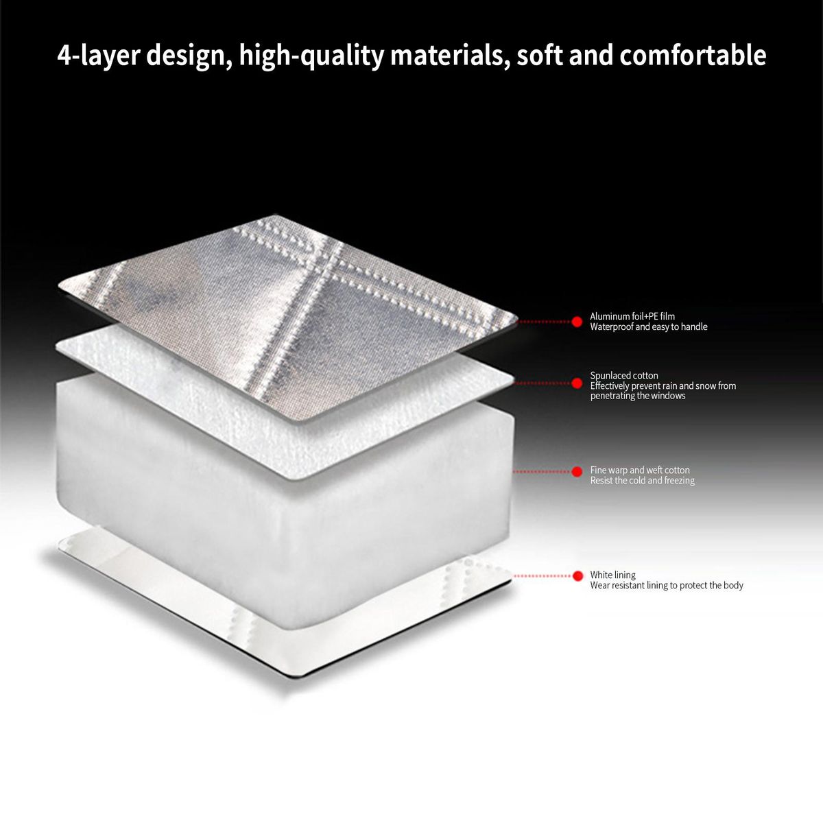 Car Windscreen Cover Windshield Magnetic Snow Cover Windshield Front Cover Anti Rain Snow Frost Sun Protection Cover Dust Protector with Magnet Design 157*126cm