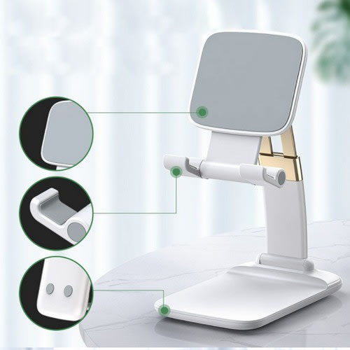 Adjustable Desktop Mobile Phone Holder - White