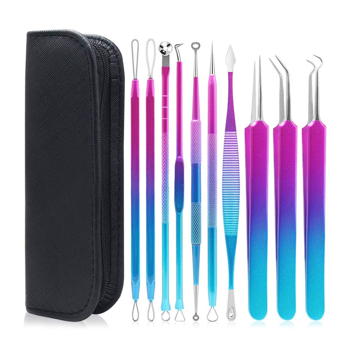 10PCS Pimple Comedone Extractor Tool Acne Removal Kit