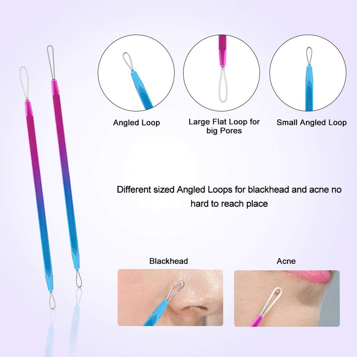 10PCS Pimple Comedone Extractor Tool Acne Removal Kit