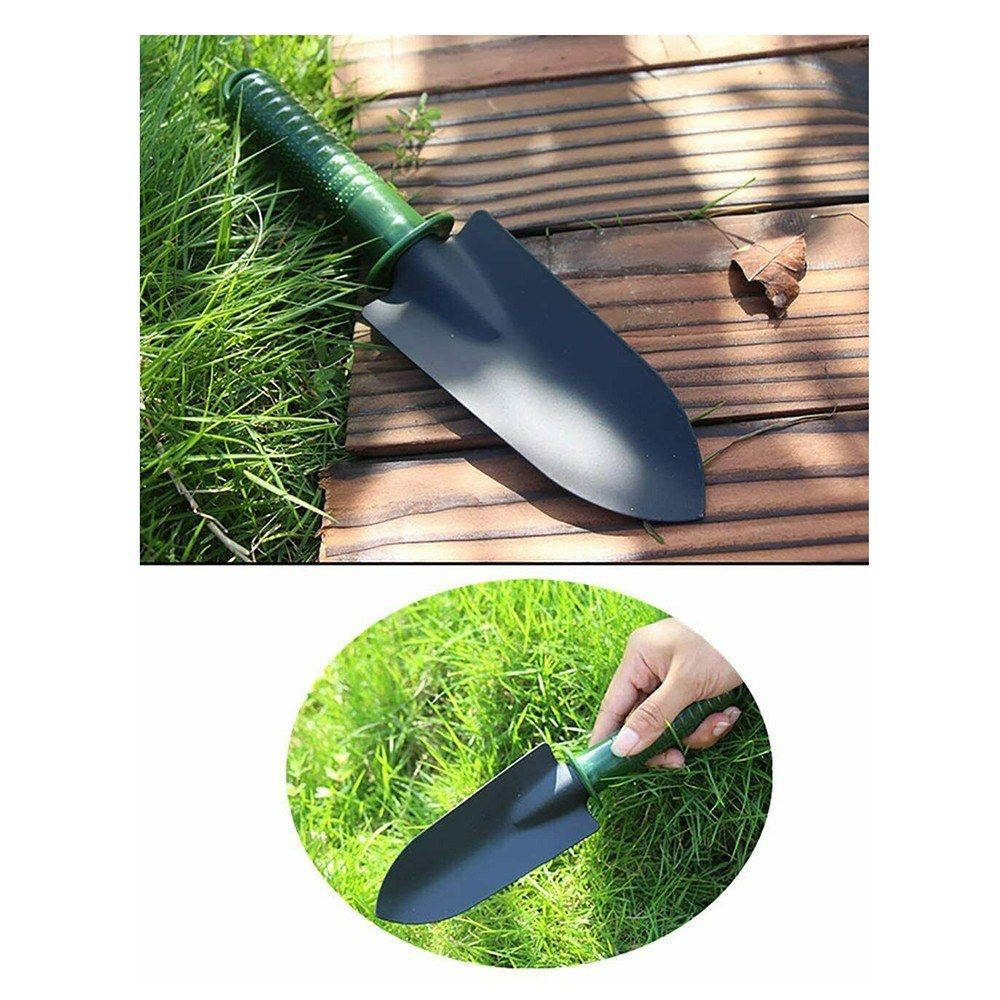 4PCS Garden Tools Suit Trowel Rake Shovel Heavy Duty Metal