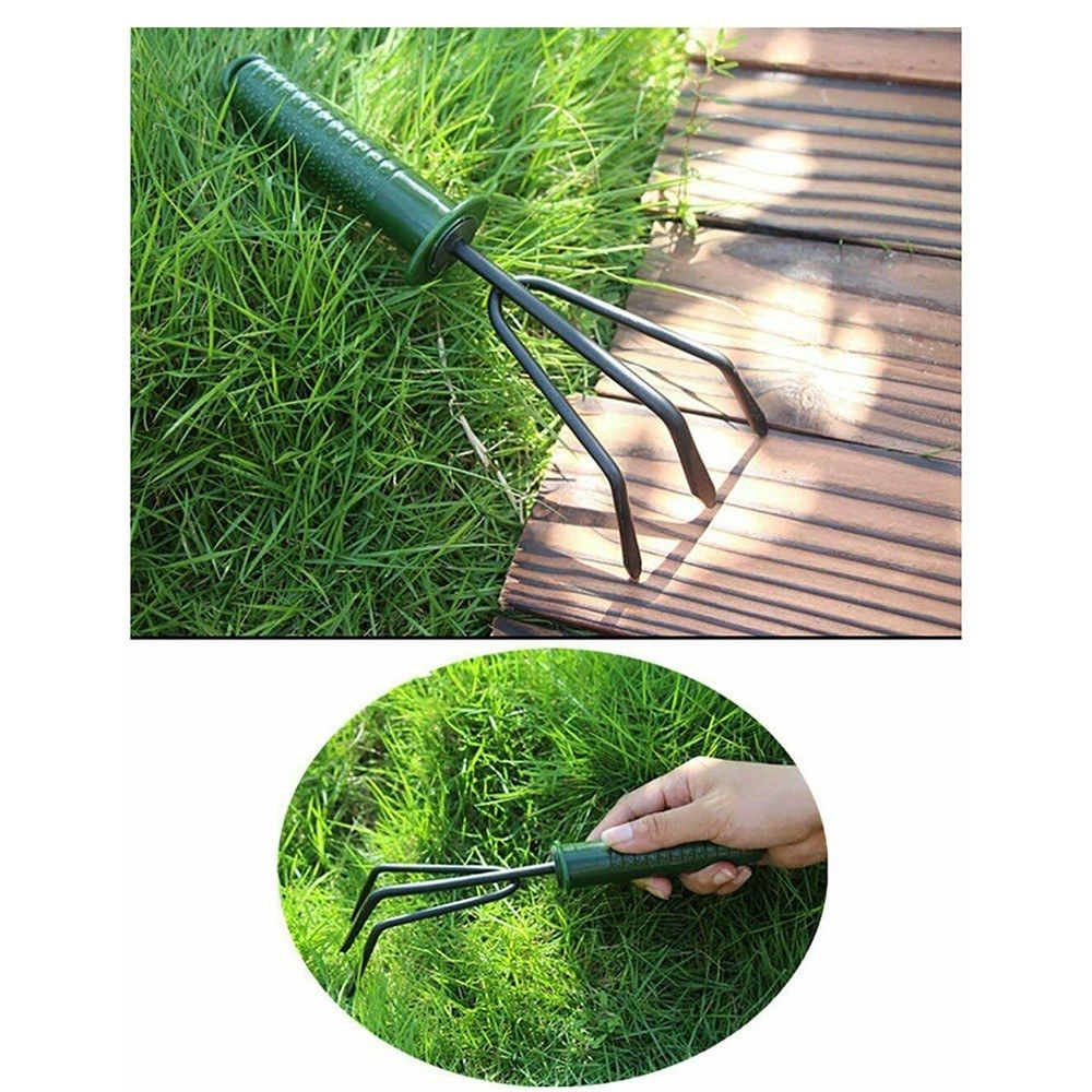 4PCS Garden Tools Suit Trowel Rake Shovel Heavy Duty Metal