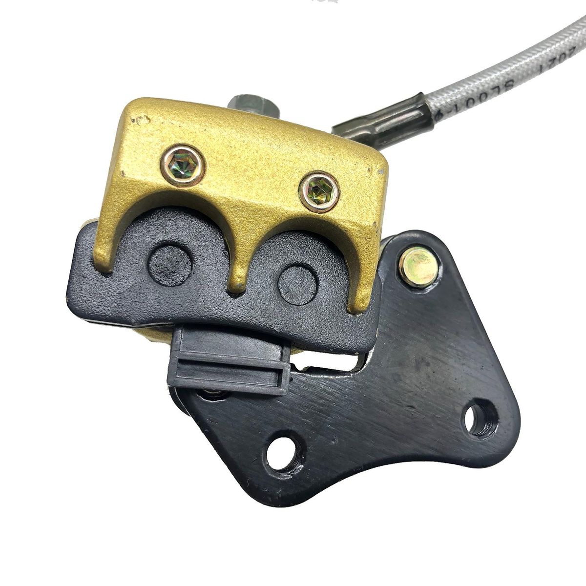 Front Disc Brake Master Cylinder Caliper with Brake Pad Assembly Replacement for Chinese 50cc 70cc 90cc 110cc 125cc Dirt Bike Pit Bike