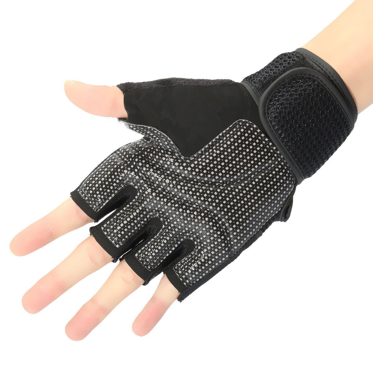 Men Weight Lifting Gym Sport Exercise Training Fitness Wrist Wrap Black L L