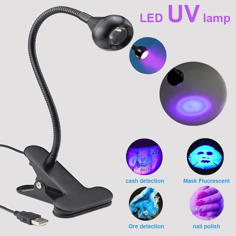 Mini LED UV Nail Dryer Fluorescence Detector Hose Clamp