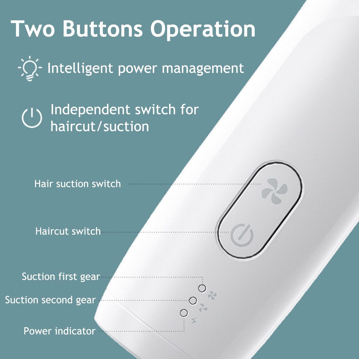 Electric Hair Clipper for Baby Dual Motor Drive Strong Suction Low Noise Rounded Cutter Head IPX7 Waterproof