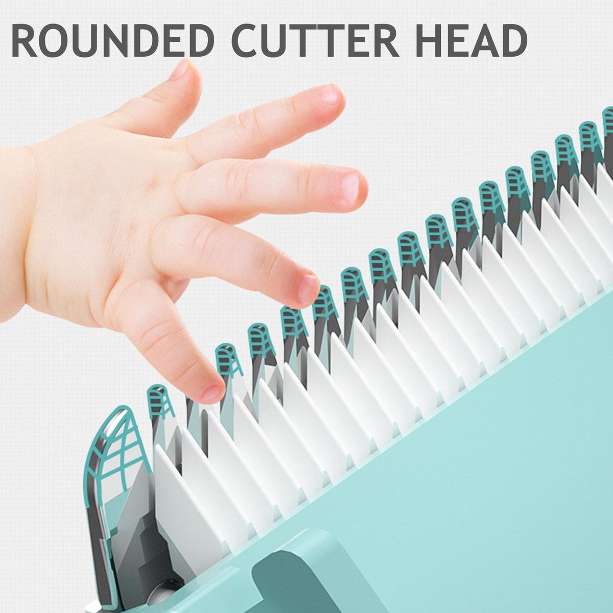Electric Hair Clipper for Baby Dual Motor Drive Strong Suction Low Noise Rounded Cutter Head IPX7 Waterproof